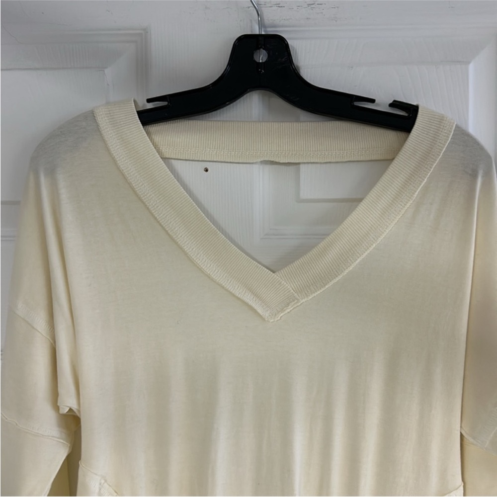 Free People Cream V-Neck Jumpsuit - Picture 6 of 7